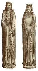 Clovis I en Clotilde zijn vrouw, 12e eeuw, 1870