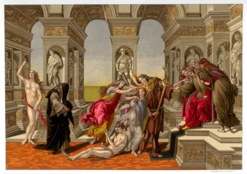 De laster van Apelles, 1494-1495