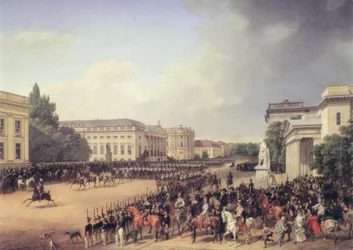Duits: Parade op Opernplatz in Berlijn Parade op Opernplatz