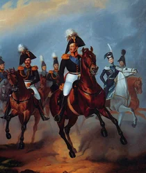 Nicholas I met zijn officieren, 1835