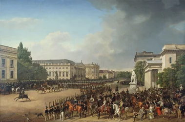 Parade op de Opernplatz in Berlijn