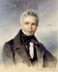 Portret van Karl Friedrich Schinkel (1781-1841), schilder en Pruisisch architect