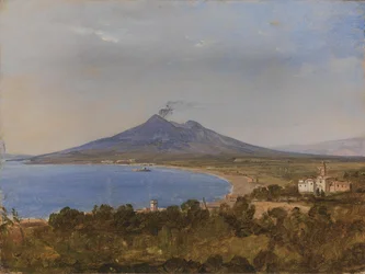 De Golf van Napels met Vesuvius