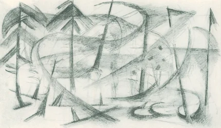 Franz Marc - Schetsboek uit het veld - Blad 35