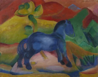 Klein blauw paard Kindertekening, 1912
