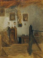 Voordeur in het geboortehuis van de kunstenaar