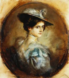 Portret van een Dame, Hoofd en Schouders
