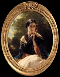Portret van de Prinses van Sayn Wittgenstein Sayn. 1849