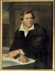 Portret van de architect Karl Berckmuller. Schilderij door Franz Xaver Winterhalter