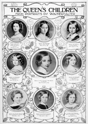 De kinderen van koningin Victoria, midden 19e eeuw.