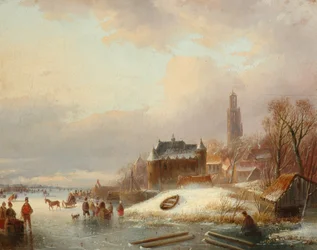 Sneeuwscène in Nederland