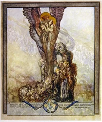 Illustratie uit Dantes Goddelijke Komedie, Paradijs, Canto XXIII, 1921