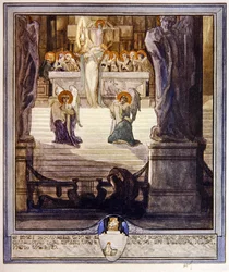 Illustratie uit Dantes Goddelijke Komedie, Paradijs, Canto XXVIII, 1921