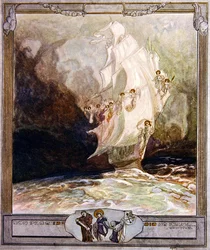 Illustratie uit Dantes Goddelijke Komedie, Paradijs, Canto XXVII, 1921