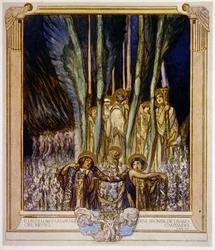 Illustratie uit Dantes Goddelijke Komedie, Vagevuur, Canto XXX: 10