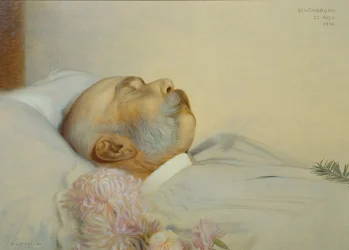 Keizer Frans Jozef I op zijn sterfbed