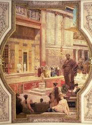 Het Griekse Theater in Taormina, Sicilië uit een serie over de Geschiedenis van het Theater