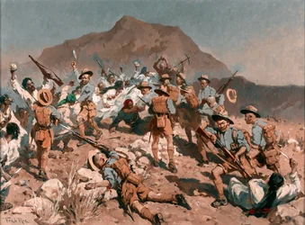 2e Bataljon 5e Gurkha Rifles bij Ahnai Tangi, Noordwest-Frontier, India