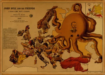 John Bull en zijn Vrienden. Een Serio-Komische Kaart van Europa