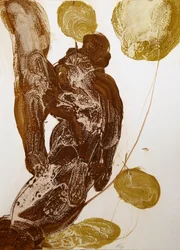 Gouden abstracte omhelzing