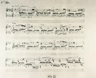 Partituur van "Etudes voor piano opus 10" door de Poolse componist Frederic Chopin (1810-1849)