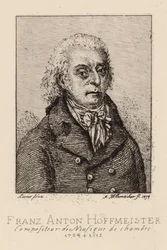 Portret van de componist Franz Anton Hoffmeister 1754-1812