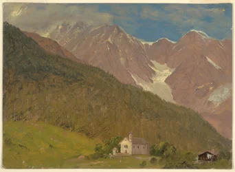 Een Alpenlandschap in Zwitserland
