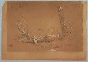 Tekening, Een gebroken dode boom, 1855-65