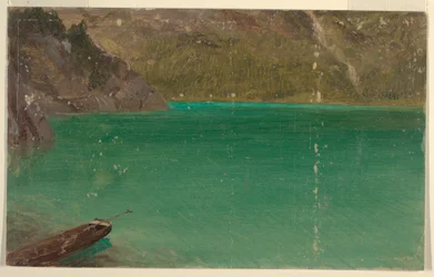 Tekening, Alpenmeer (Beieren of Zwitserland), 1868