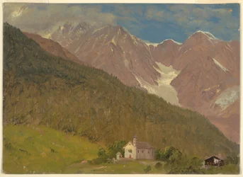 Tekening, Een Alpenlandschap in Zwitserland, augustus 1868