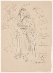 Tekening, Arabische man, waarschijnlijk februari 1868