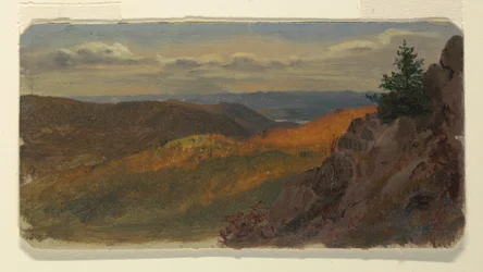 Tekening, Herfstlandschap in New England, 1865