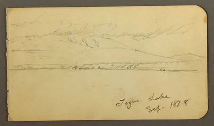 Tekening, Katahdin met wolkendek, 1878