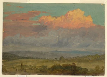 Tekening, Wolken, Hudson-vallei, New York, juli 1866