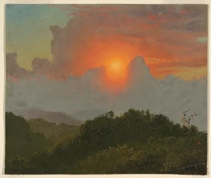 Tekening, bewolkte hemel, augustus 1865