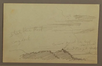 Tekening, Bewolkte lucht, mogelijk jaren 1860