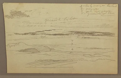 Tekening, Bewolkte lucht, mogelijk jaren 1860