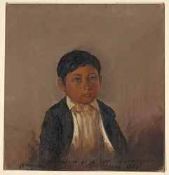 Tekening, Colombia, Barranquilla, portret van jongen, mei 1853
