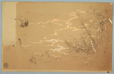Tekening, Detail View of the Edge of the Canadian Bank, augustus 1858