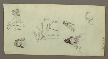 Tekening, Figuurstudies, Rand, mogelijk 1868