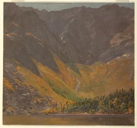 Tekening, Great Basin, Mount Katahdin, Maine, vóór 1878