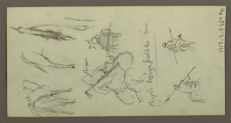 Tekening, Steenhoop, Vlakte en Bergen, Zon, 19 februari 1868