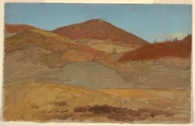 Tekening, Heuvelachtig landschap, herfst, 1870-80