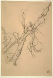 Tekening, indianenkampement, Grand Manan, baai van Fundy, september 1851