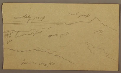 Tekening, Landschap, augustus 1865