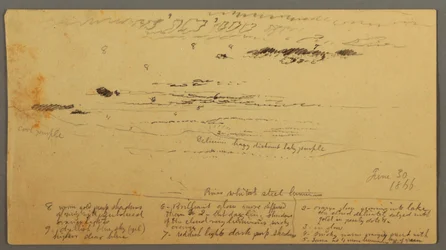 Tekening, Landschapsschets, Hudson Valley, New York, 30 juni 1866
