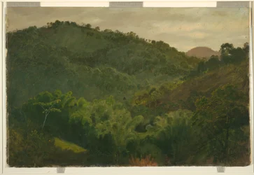 Tekening, Landschap van Jamaica, West-Indië, 1865