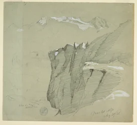 Tekening, Landschap in de Berner Alpen, 28 augustus 1868
