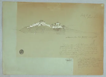 Tekening, berg Iliniza, Ecuador, 3 juli 1857