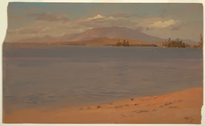 Tekening, Mount Katahdin vanaf Lake Millinocket, 1878